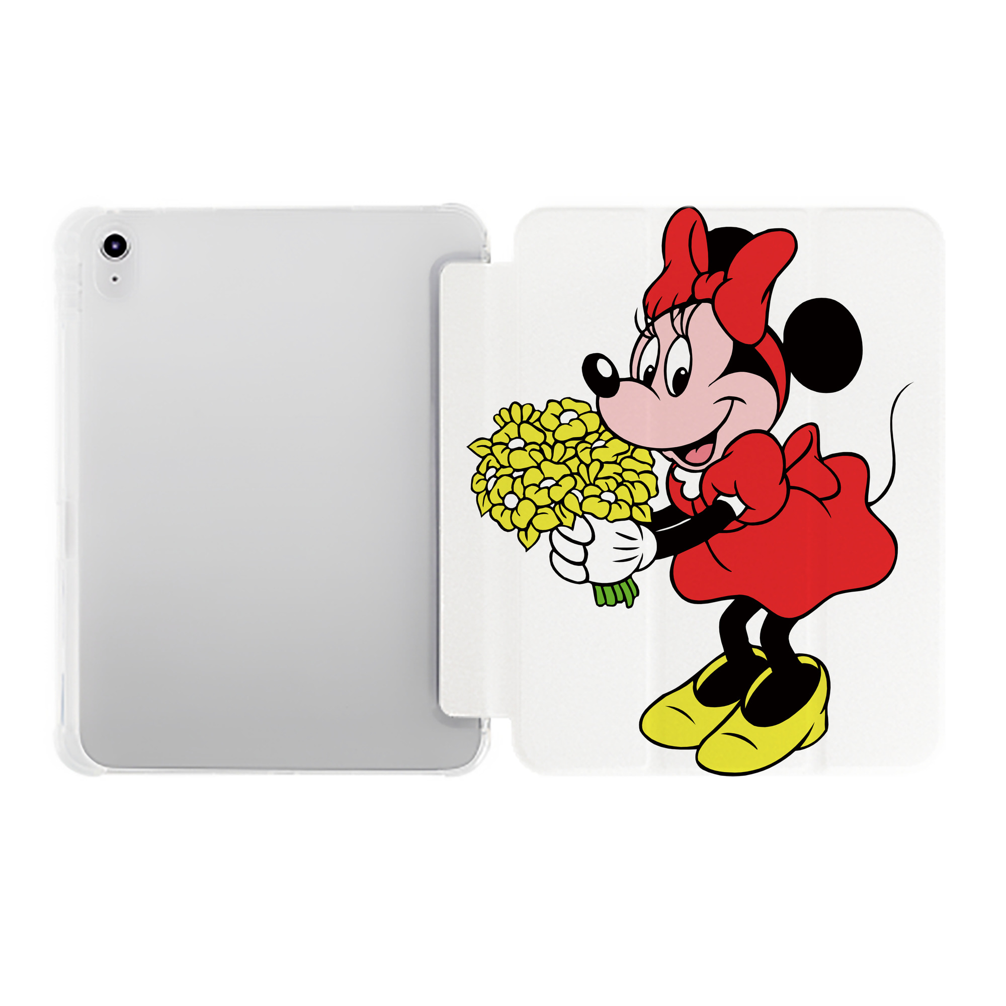 （画像用） ミッキーマウス Mickey Mouse IPad ケース ペン収納付き 三つ折りスタンド PUレザー×シリコン 対応機種9.5/10.5/10.9インチ